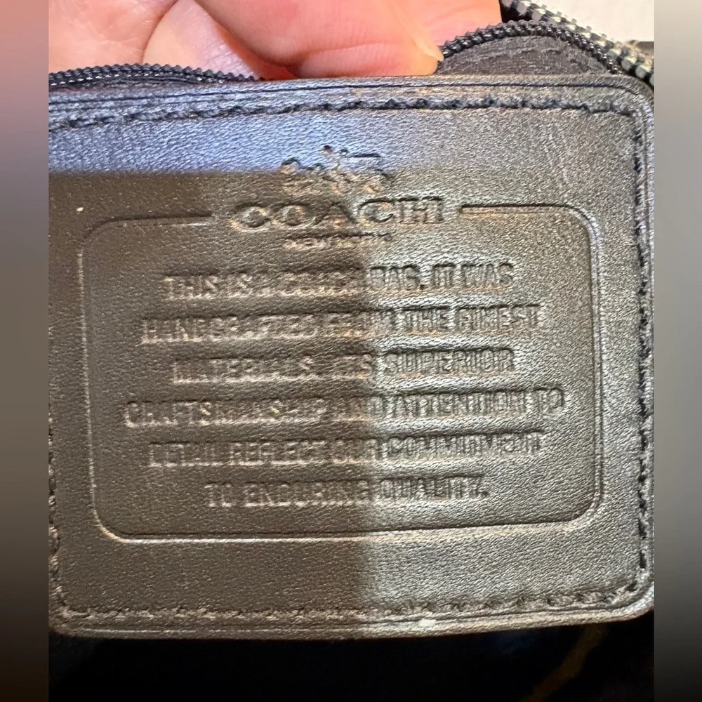 COACH Small Kelsey Satchel Signature Canvas Detachable Crossbody Strap GUC 🩶🤩🖤 - Picture 5 of 14